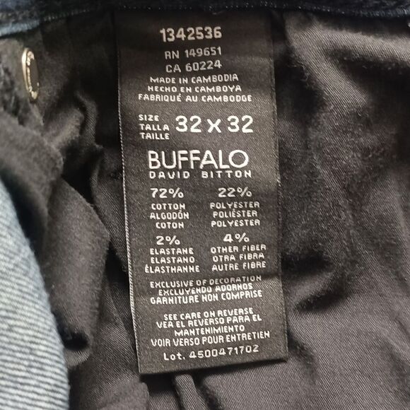 691147....Buffalo David Straight leg Jeans 32X32 - Picture 6 of 6